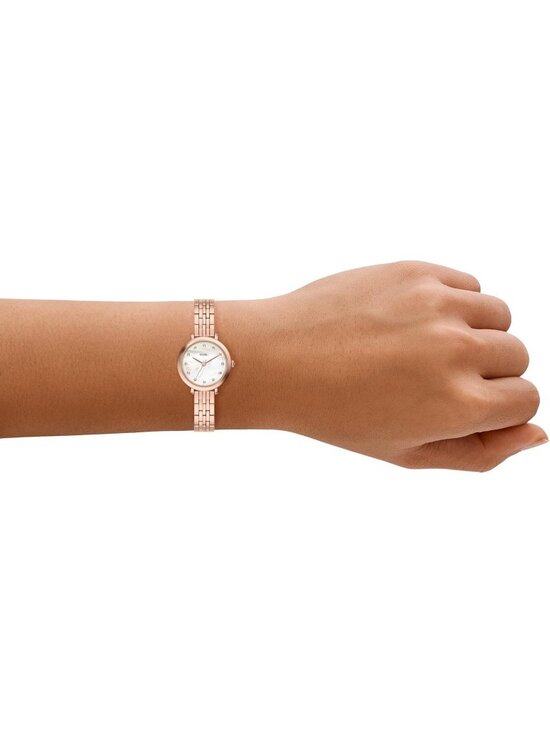 Women\'s Rose Gold-Tone Stainless Steel Heidi Three-Hand Crystal Wrist Watch